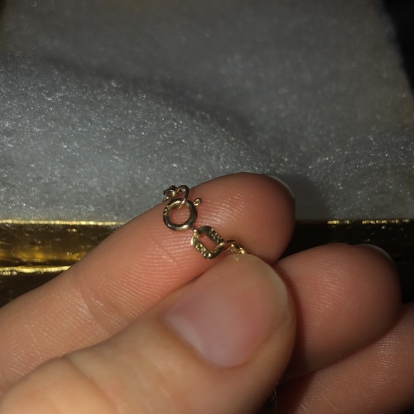 14K Gold Rope Necklace with 14K Gold heart pendant - Picture 2 of 4